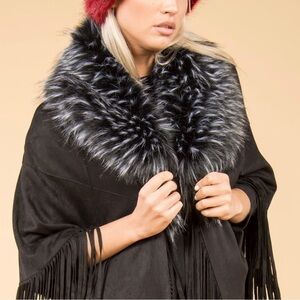 NWT JayLey faux fur cape